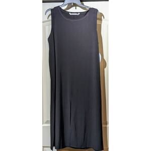 NWT Rachel Roy Curvy Collection Black Four Slit Midi Dress Womens Sz 1X